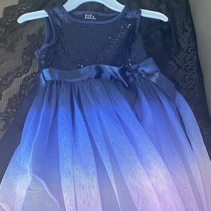 Blue,purple and pink Sequence tutu dress size 5T